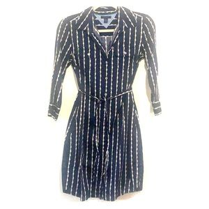 Tommy Hilfiger Cotton Navy Rope Shirtdress
